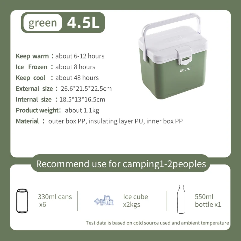 kbcool 4.5L Portable Insulation Cooler Box Factory Wholesale PP/PE Material for Food Beer & Drink Storage