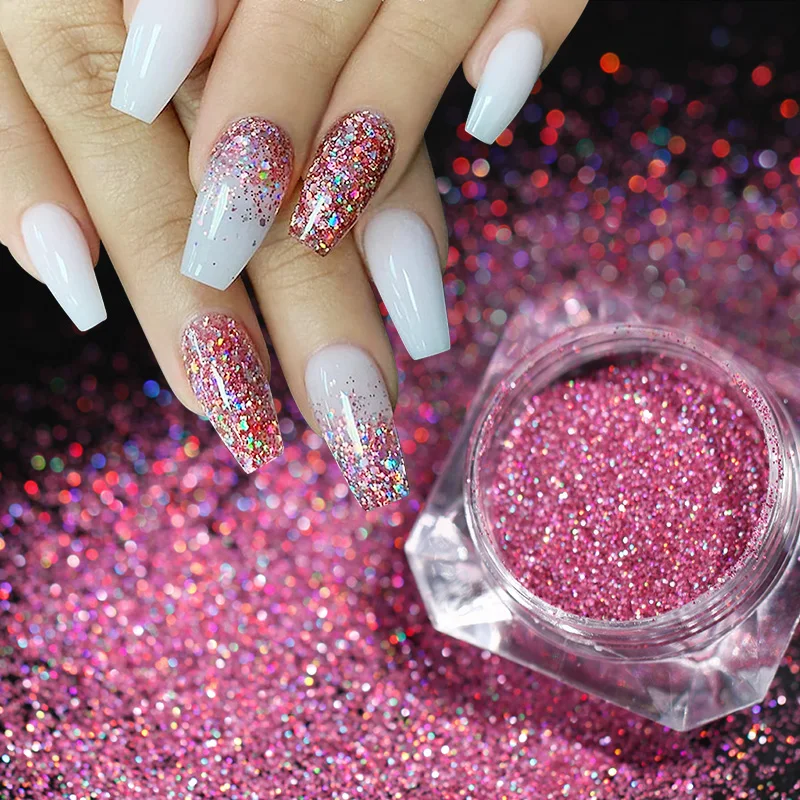 Wholesale Bulk Color Ultra Fine Nail Art Cosmetics DIY Decorative Acrylic Nail Powder For  Craft Decoration Christmas Party