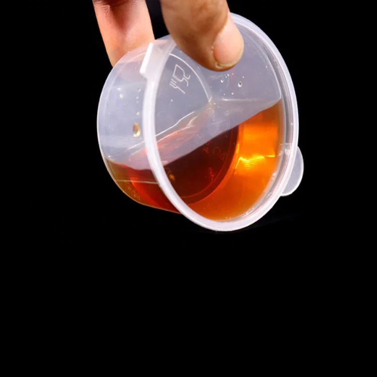 Recycled restaurant PP mini  1oz 2 oz portion sauce souffle dipping disposable sauce cup plastic sauce container with hinged lid