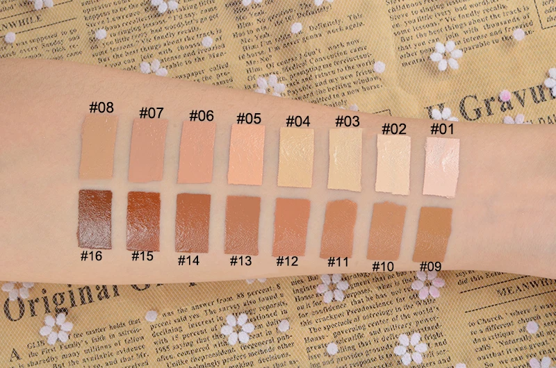 16 colors private label no logo oem concealer cushion foundation makeup liquid