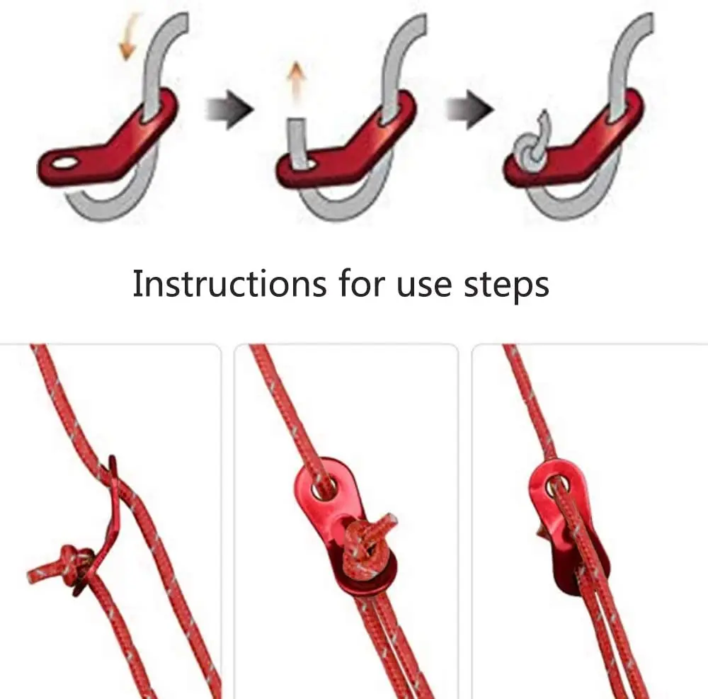 Selling Top Quality Custom Size Camping Accessories Reflective Tent Rope