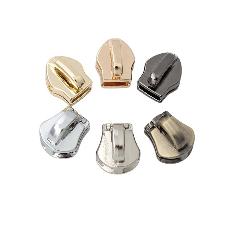 Nolvo World 6 colors N5# M5# metal teeth zipper slider puller head plus nylon teeth zipper head for garment/luggage case