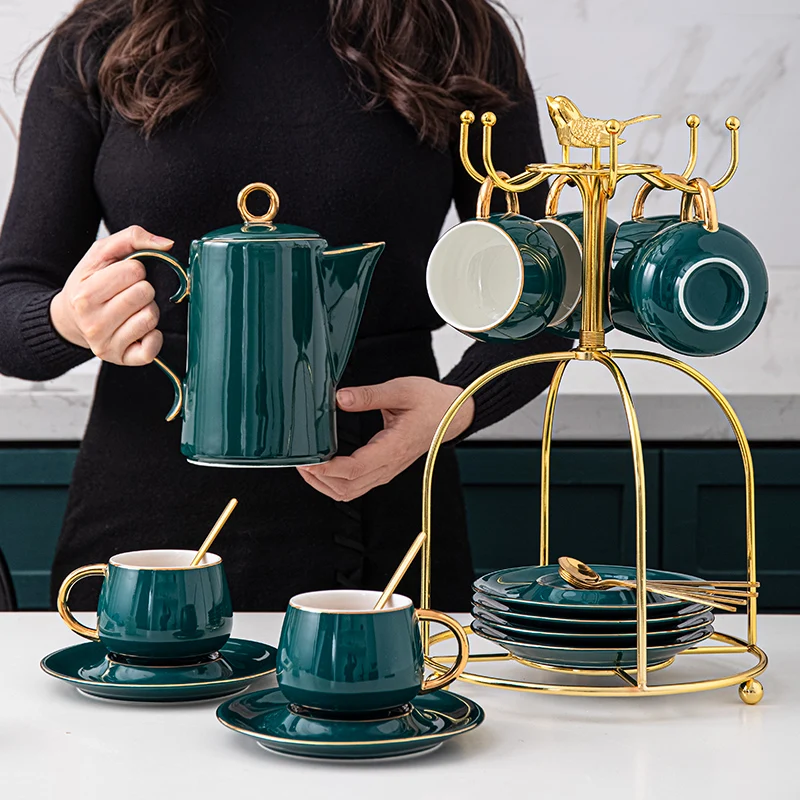 OSBORN Light Роскошная креативная керамическая чашка для чая, кофе, воды с держателем для чашки, блюдце