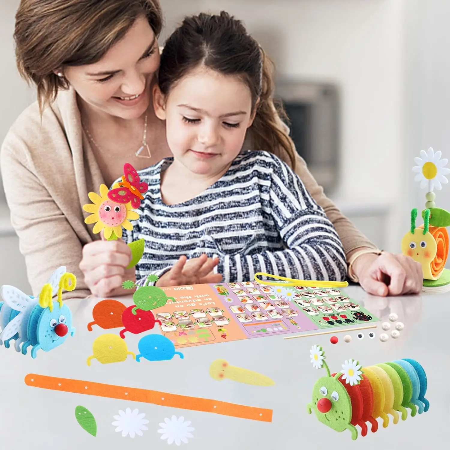 Arts and Crafts for Kids Felt Animal Toddler Crafts Sewing Crafts for Kids Girls Boys Beginners DIY Gift Educational Toys