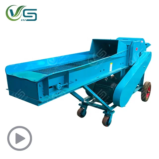 VOS feed processing hay and fresh straw cutting machine grass silage chopper small chaff cutter