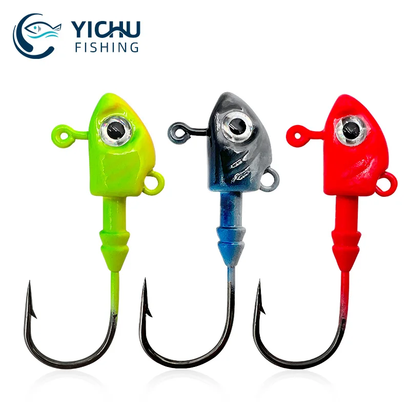 10g/15g/20g/28g/40g Lead Head Lure Fishing Hooks Swimbait Jig Heads Saltwater Fishing Jig Heads Flat Jig Hooks