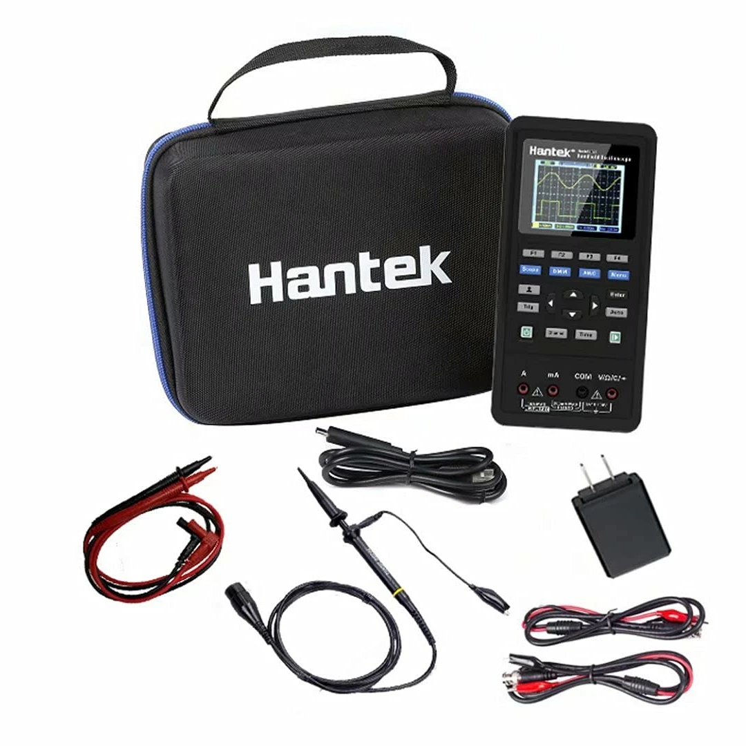 Hantek 2d42 3 в 1 Ручной осциллограф Портативный Usb цифровой осциллограф 250msa/s генератор сигналов 2 канала 40 МГц с ЖК-дисплеем