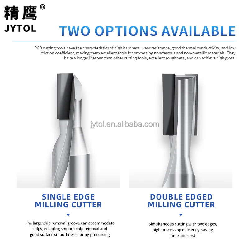 carbon fiber graphite diamond end milling cutter pcd end mill Diamond drill Router bit engraving cutting tool