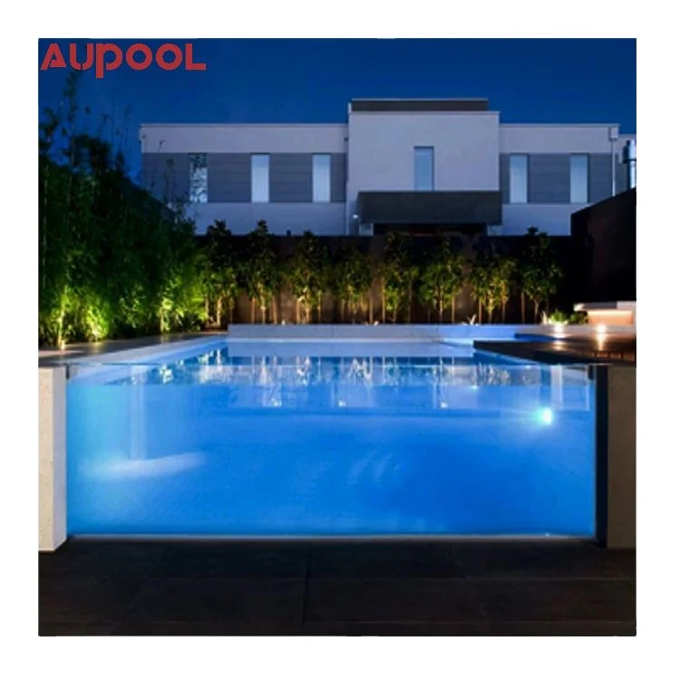 AUPOOL высокая прозрачность стеклянной стены над землей акриловый открытый сад на крыше бесконечный бассейн