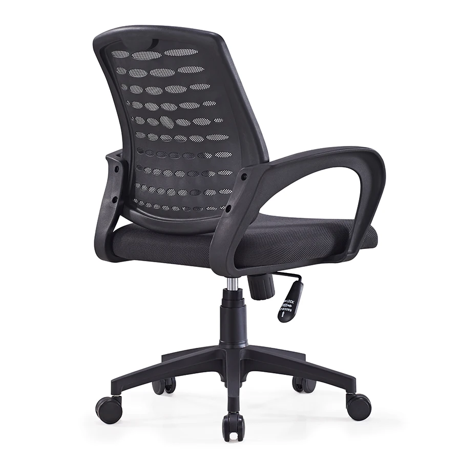 Factory Low price good quality mid back mesh swivel office staff chair with nylon base