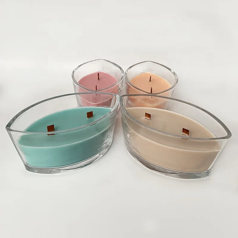 candle with wooden wick