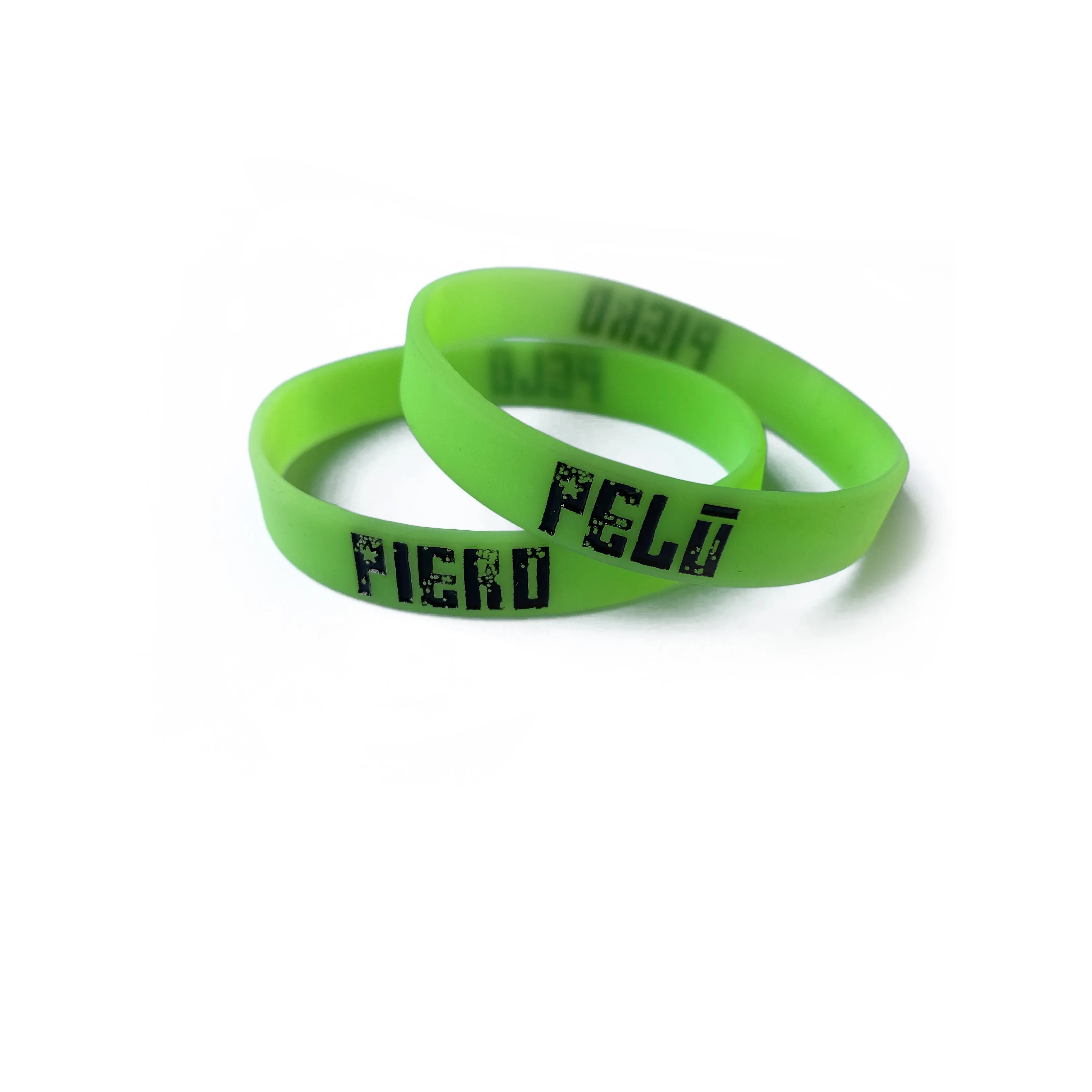 Custom Silicone Wristbands Silicon Custom Logo Wristband with Green Color