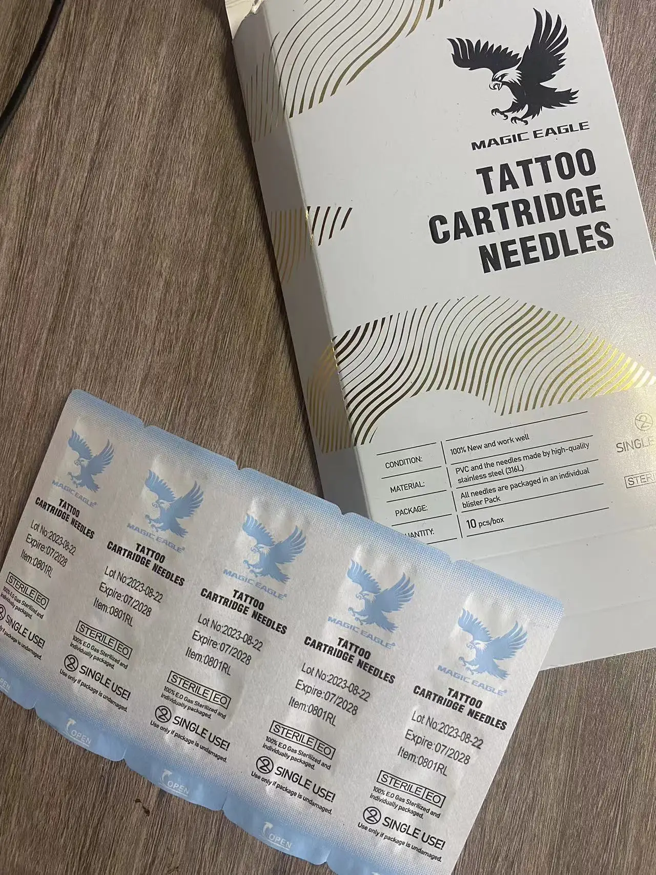 2023 Hot Selling 1201RL New Acme 10pcs/box Wholesale OEM High Quality Cartridges Tattoo Needles With Membrane