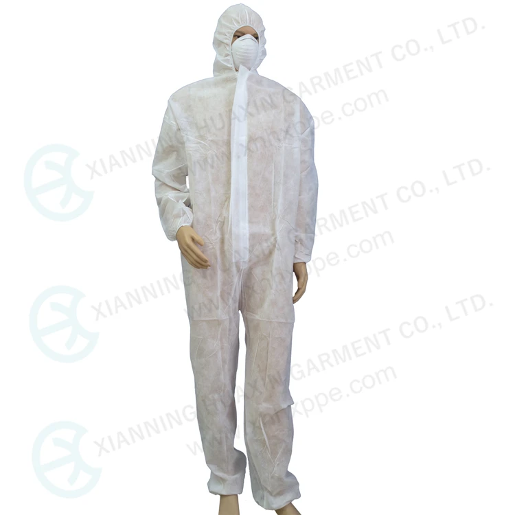 Safety Overall Protective Coverall Uniforms Disposable PP Work Clothing for Construction and Cleanroom