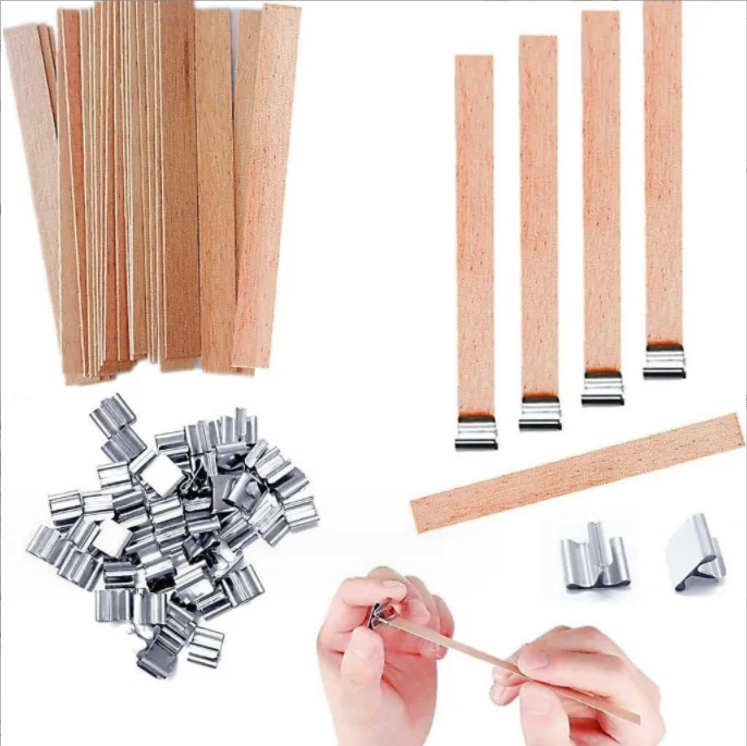 High Quality Wooden Candle Core with Wax Wood Cup Wick Trimmer Pattern for Candle Making & Fragrance Accessories