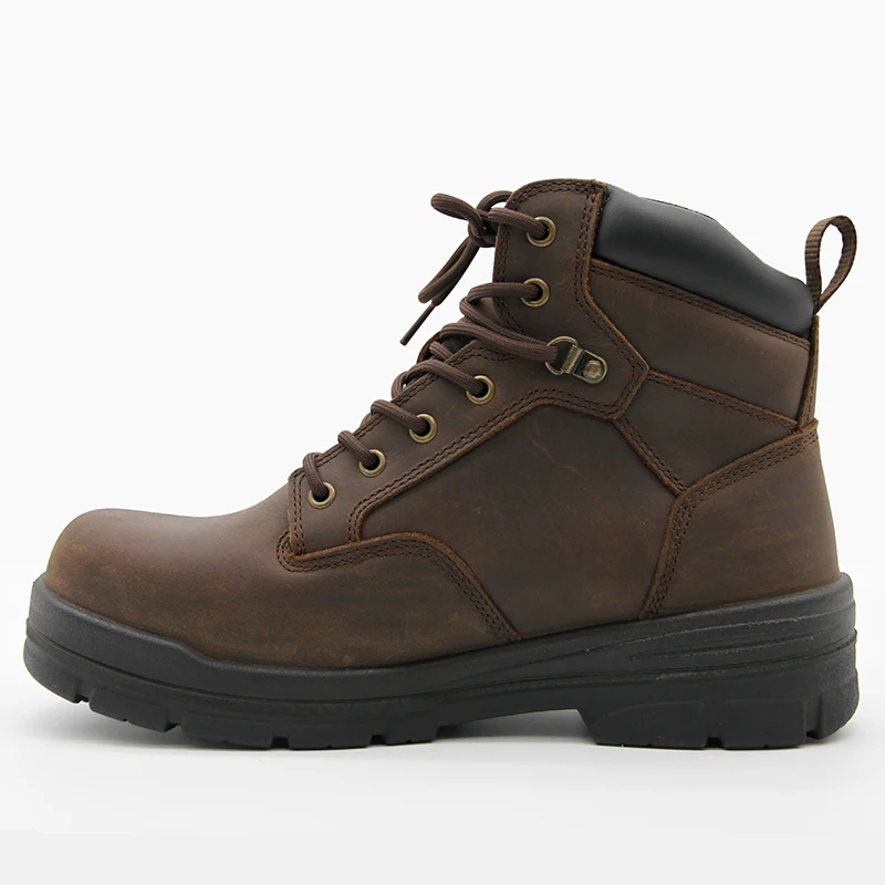 Sunland Hot Selling Men Safety Boots Shoes Nubuck Leather Brown Summer Steel Safety Shoes Wholesale Price Men Safety Boots