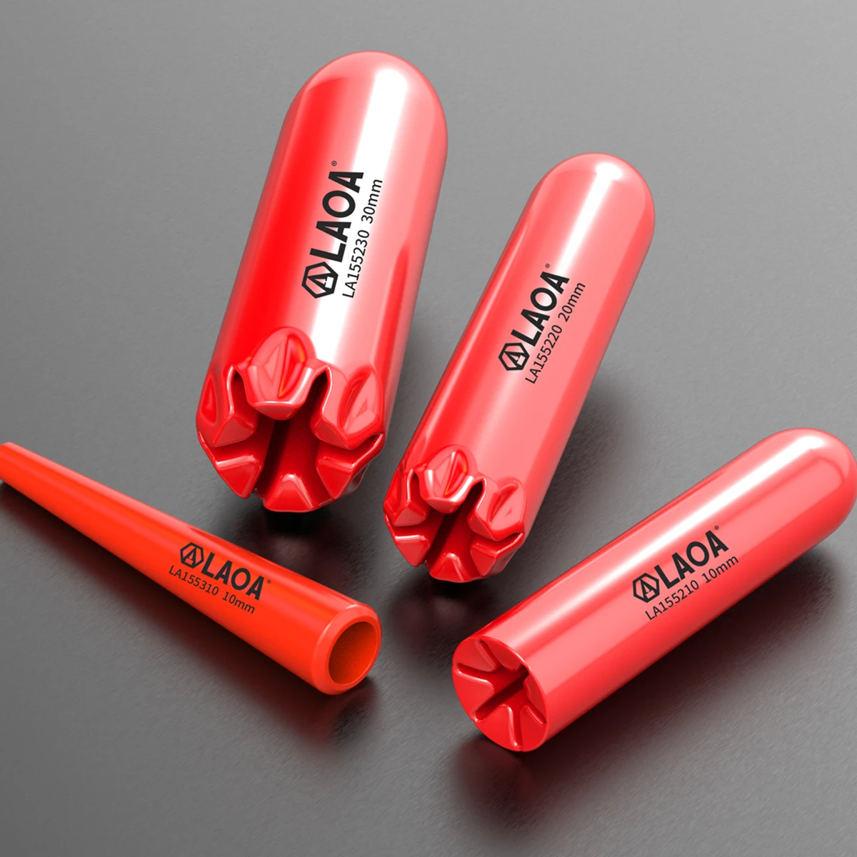 LAOA Insulated Wire Clamping Slip-On Sheath Tapered Cylindrical Sleeve Crimp Cap 10mm 20mm 30mm