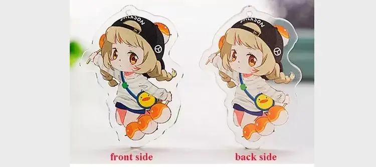Custom printed clear frosted double sided acrylic keychain manufacturer