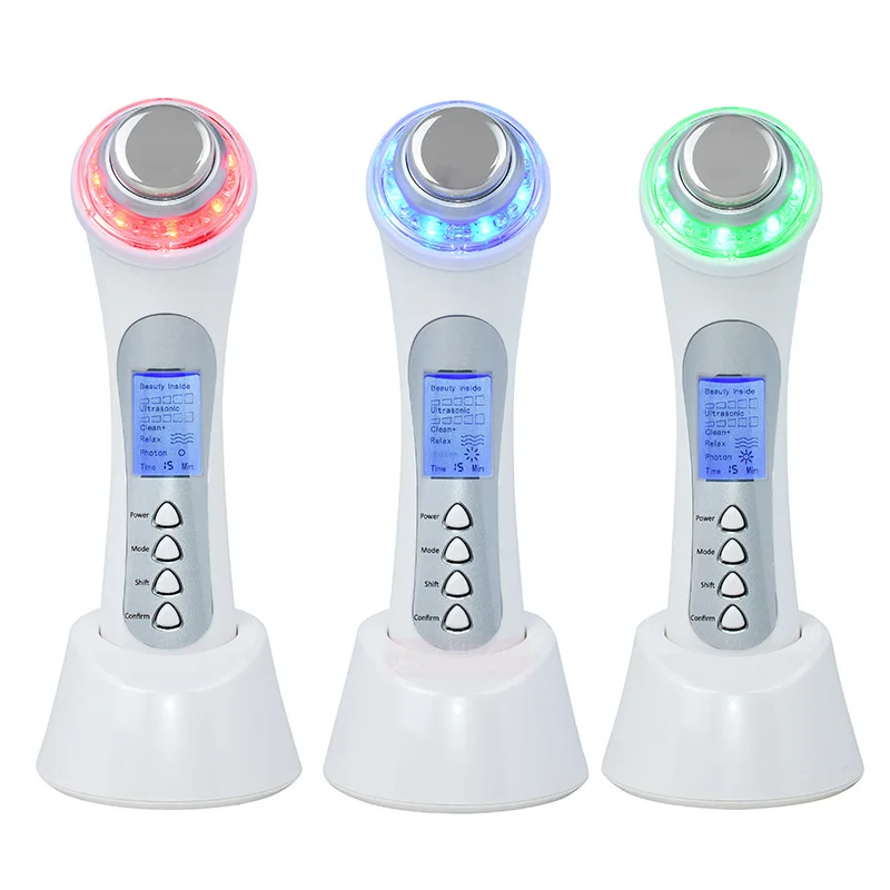 Personal RF EMS LED Beauty Machine Face Slimming Wrinkle Removal Skin Care Device vibrating hand massage