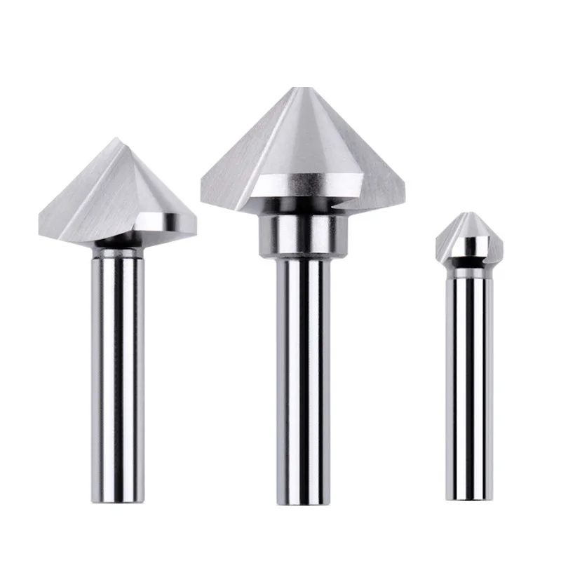 SONGQI High Speed Steel 90 Degrees carbide tools 1 or 3 Flutes Chamfering Milling Cutter