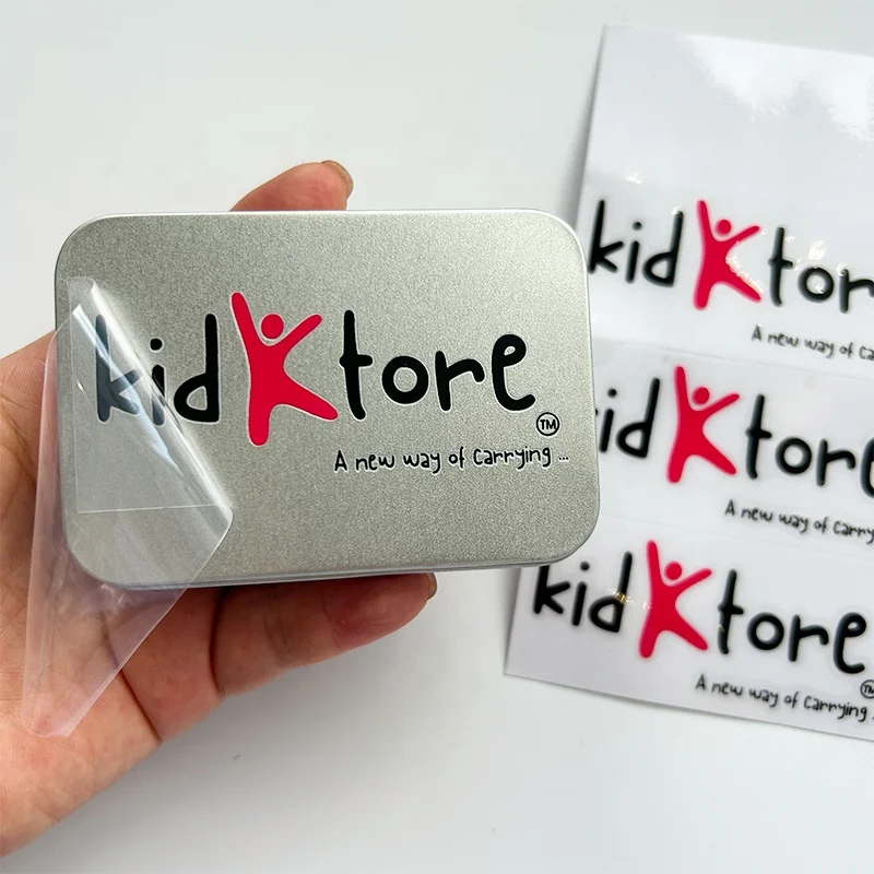 Low Moq Strong Adhesive Waterproof Product Packing Die Cut Transfer Sticker Custom Logo DTF UV Transfer Label Stickers