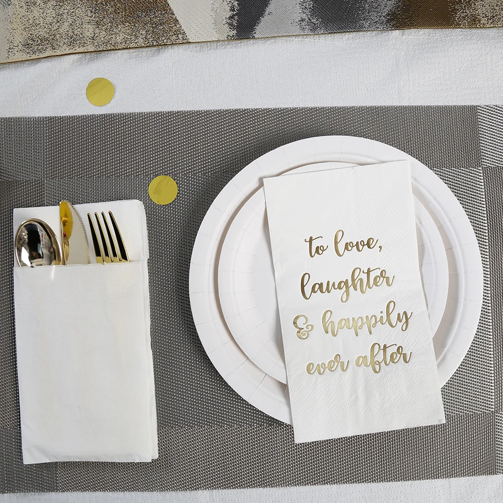 Custom serviettes 33*40CM foil paper napkin high grad disposable napkin for restaurant