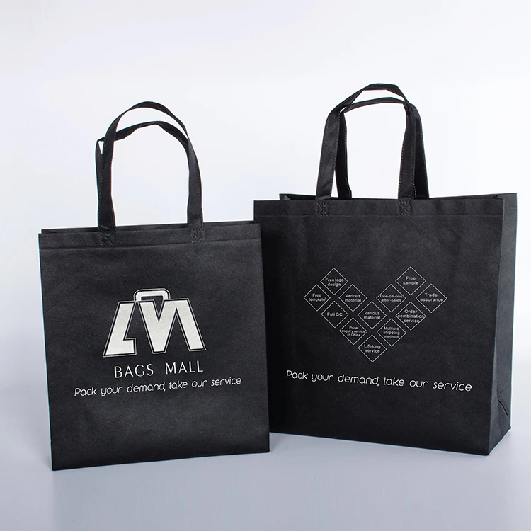 Custom Printed Reusable Eco Friendly Recycled Non Woven Fabric Carry Bags For Shopping, Customised Cheap Carrier Bag With Logo