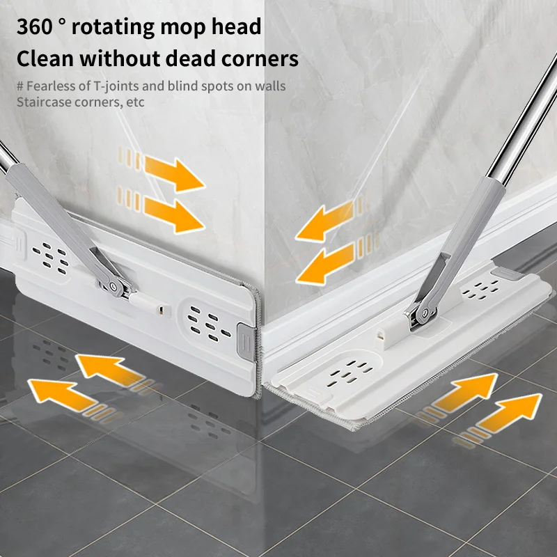 China Professional Manufacturer Flat Squeeze Mop Supplier Folding Squeeze Flat Mop Microfiber Floor Cleaning Mop