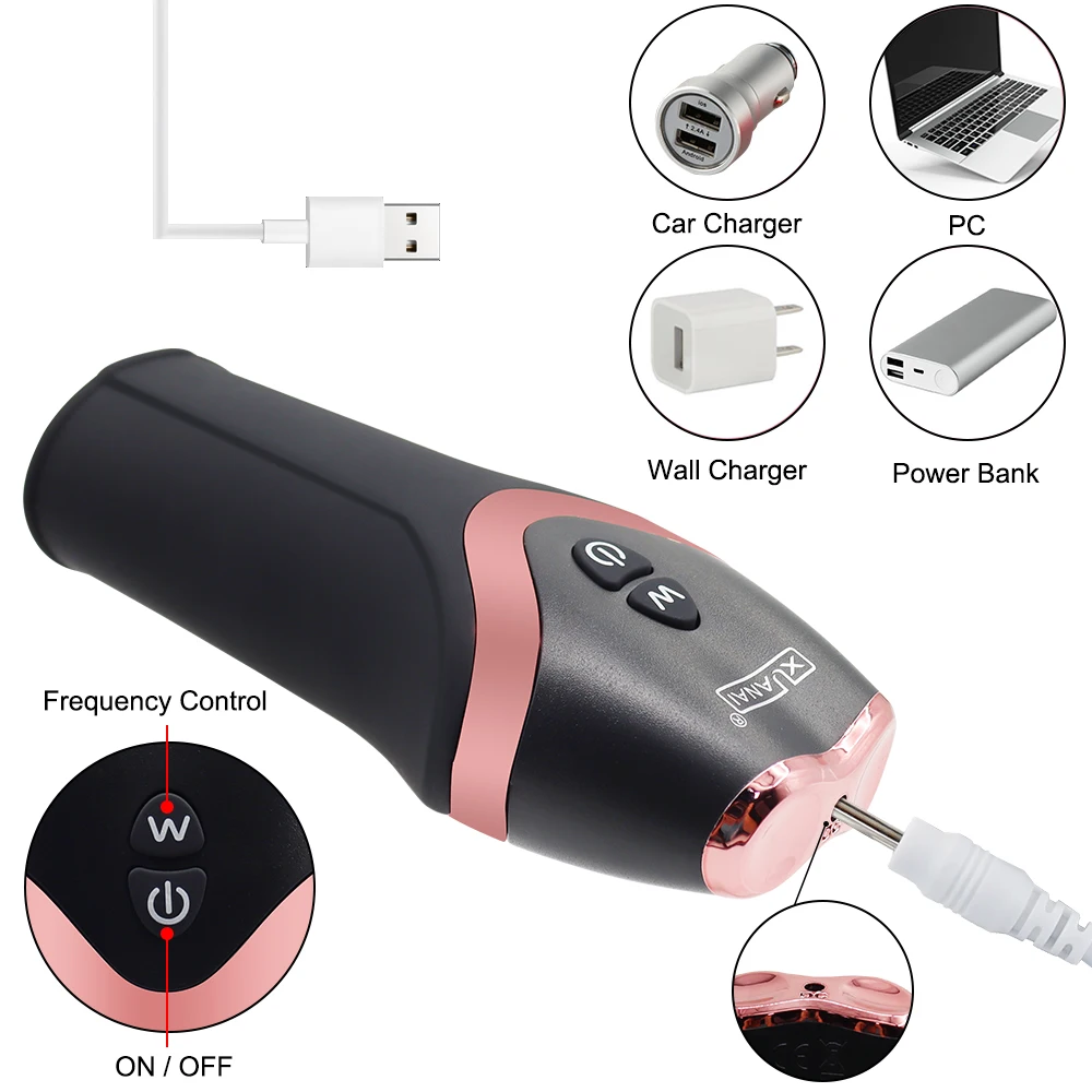 Penis Pump Vibrator 12 Speed Male Masturbator Penis Delay Trainer Adult Automatic Glans Stimulate Exercise Oral Sex Toys for Men