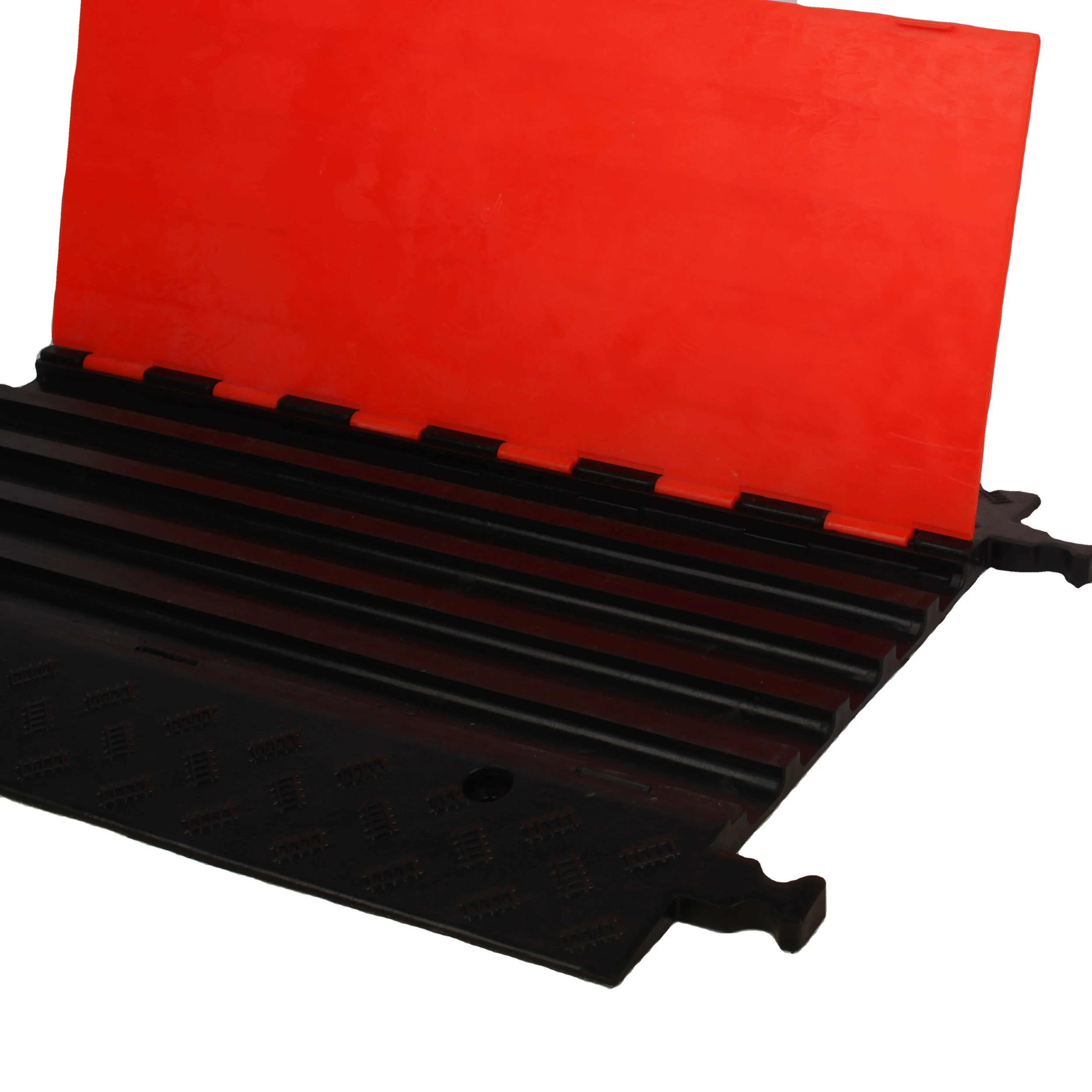 Polite Multi Channel size 5 Channel Floor Cable Protector,Rubber Cable Wire Cover Ramp with Protect Cables rubber speed bump