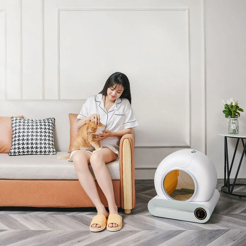 Large Space Smart Splash-proof Fully Automatic Robot Self-cleaning Cat Litter Box Toilet Pet Furniture With APP Remote Control