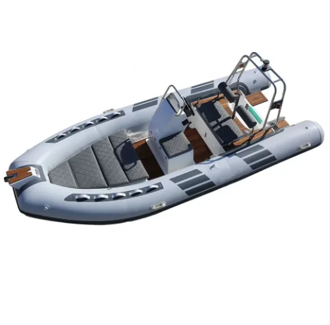 Gray 16ft Rib480 Semi-Rigid Fiberglass Hull Orca Hypalon/PVC Inflatable Fishing Boat For Sale