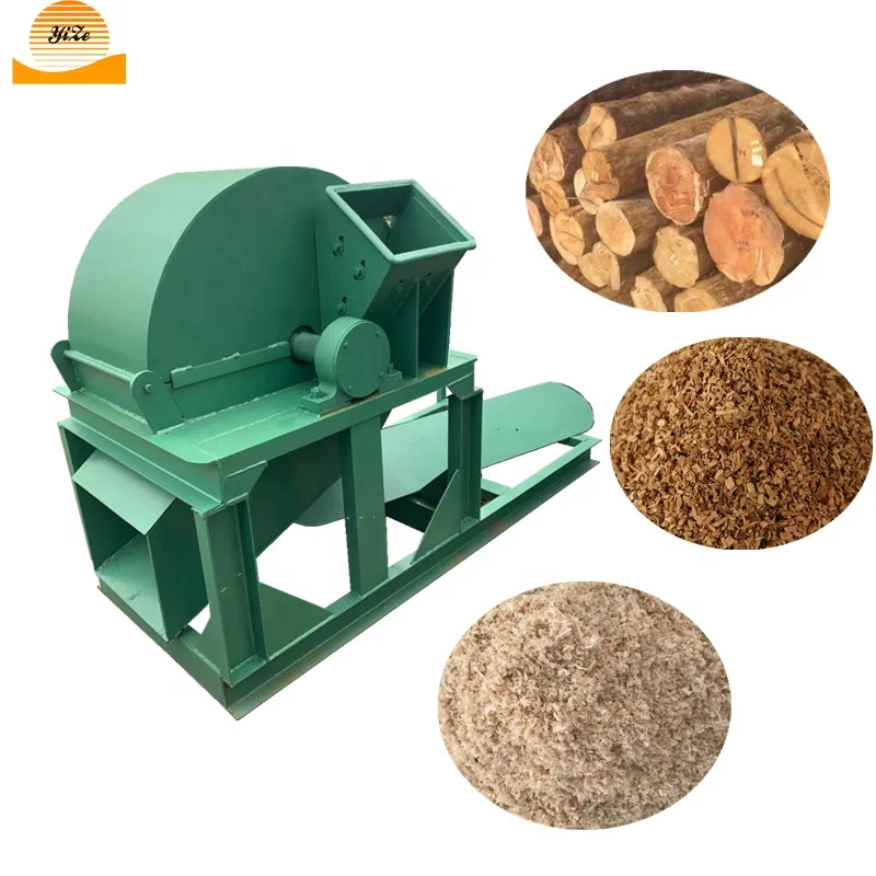 wood crusher pulverizer hammer mill machine diesel wood grinder chipper shredder sawdust powder crusher making machine for sale