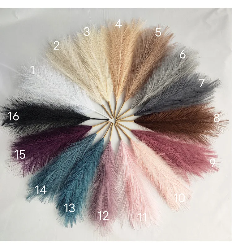 Hotselling Artificial Pampas Grass Indoor Home Wedding Decor Fluffy Spliced Pampas Grass