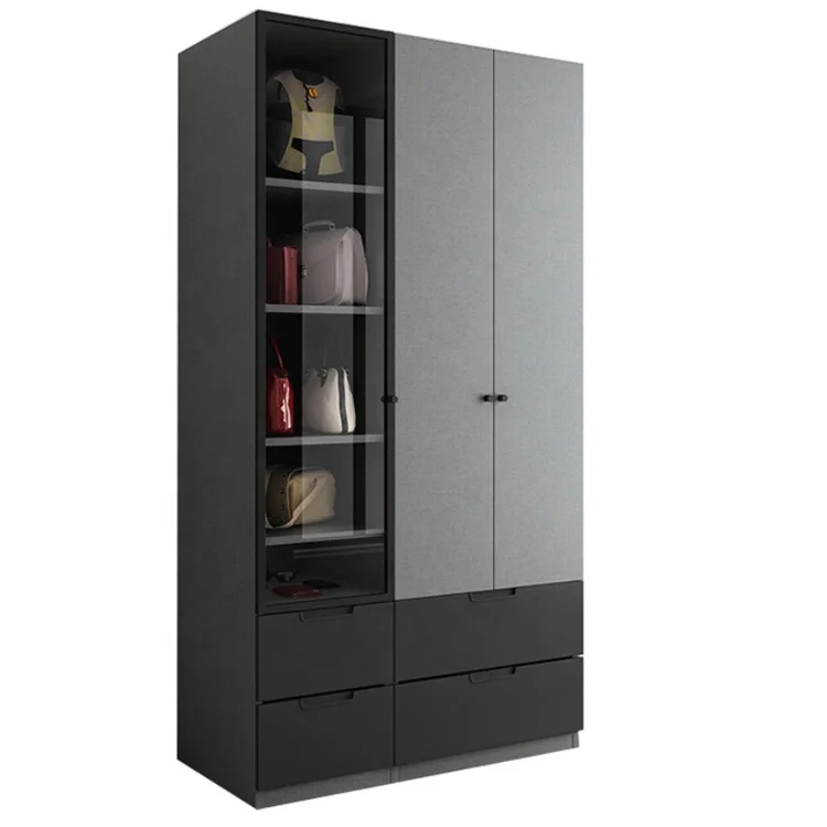 Customized Cheap 2 3 4 5 6 Door Indian Bedroom Wardrobe Design Modern Corner Clothes Cabinet Hotel Home Furniture