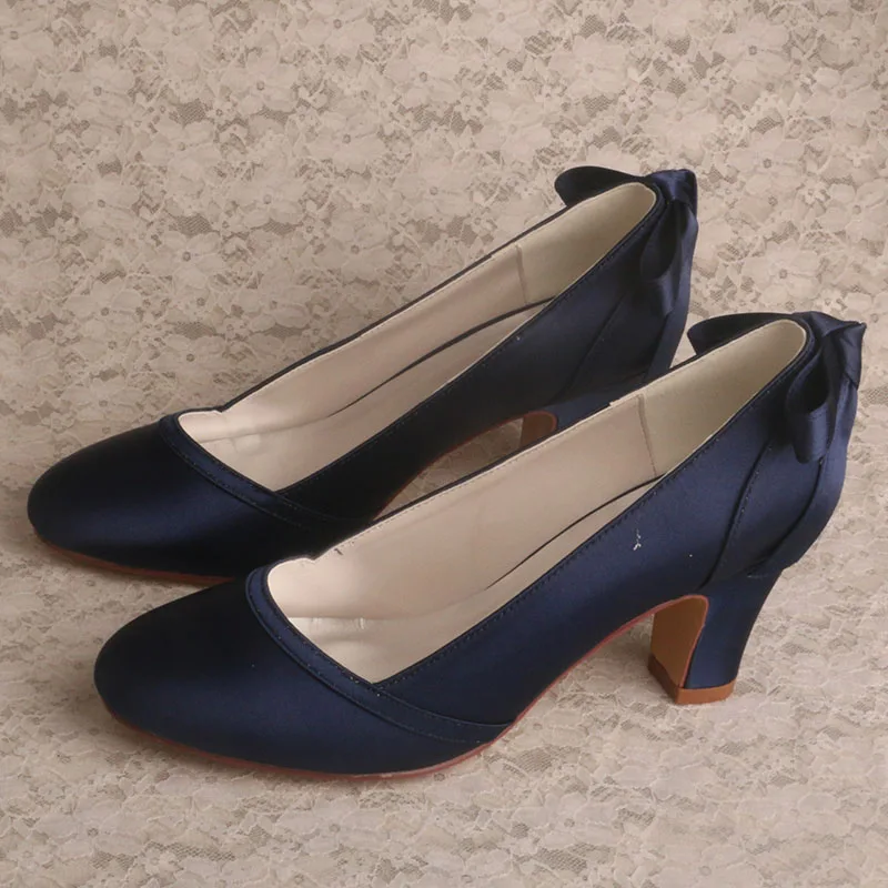 Ivory Court Shoes Block Heel