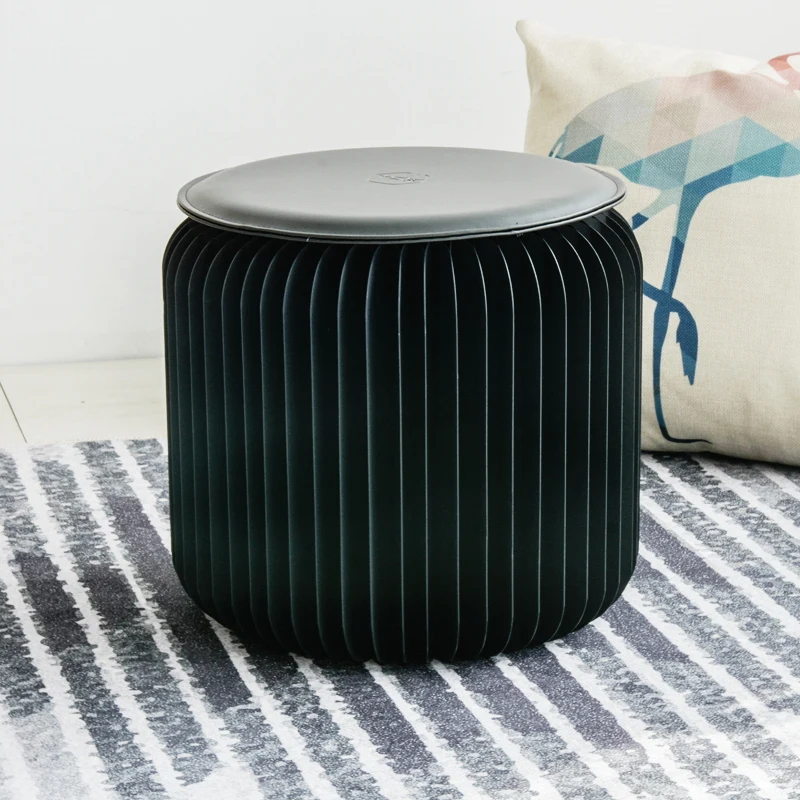 28cm height Black color paper stool paper furniture organ kraft paper folding chair for living room and office
