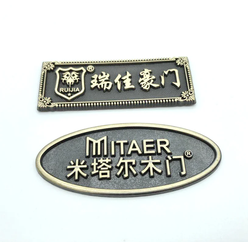 Wholesale Cheap Customized Self-adhesive Metal Logo Plates For Furniture
