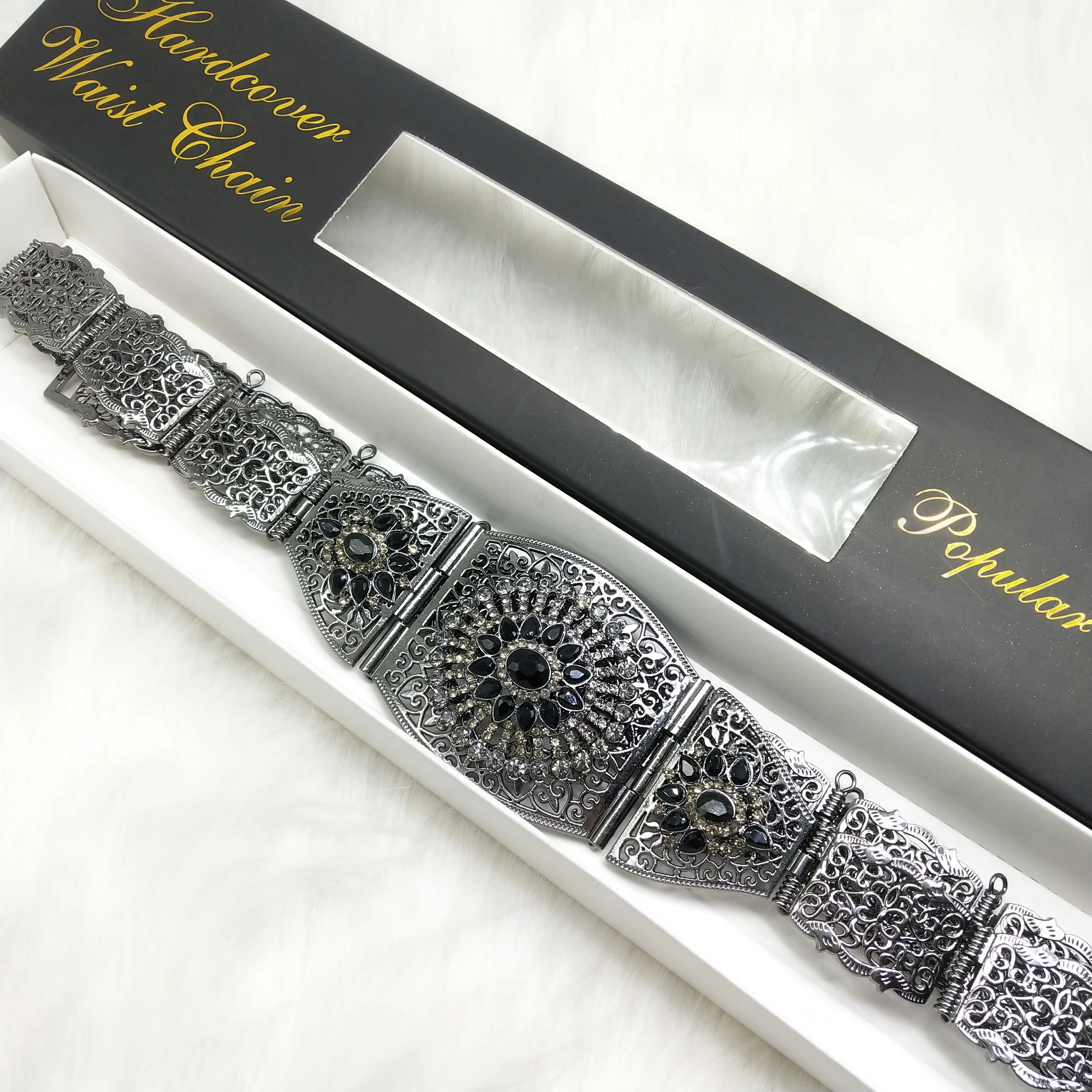R Classic Moroccan belt wedding gown accessories Adjustable length chain is acceptable for customization