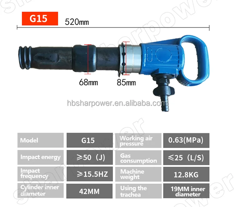 manufacture outlets price G10 G15 G11 G20 Air pneumatic demolition pick jack hammer