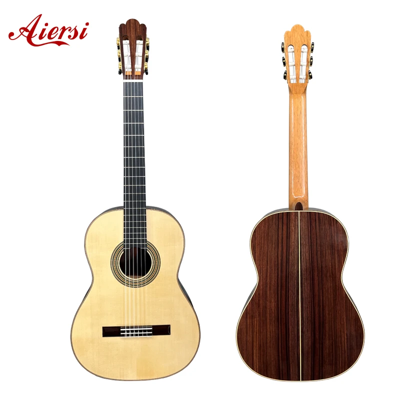 Aiersi handmade French Polish high end grade vintage Nylon string all solid Classical Guitar Replica Torres 1888 good sound