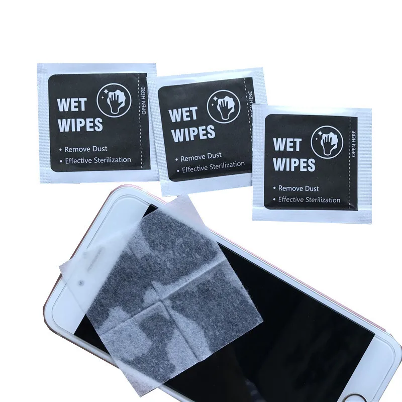 
For iPhone12 Pro Max Screen Protector Accessories Mobile Phone Screen Cleaning Kit Wet Cotton Dustcloth Dust Absorber 