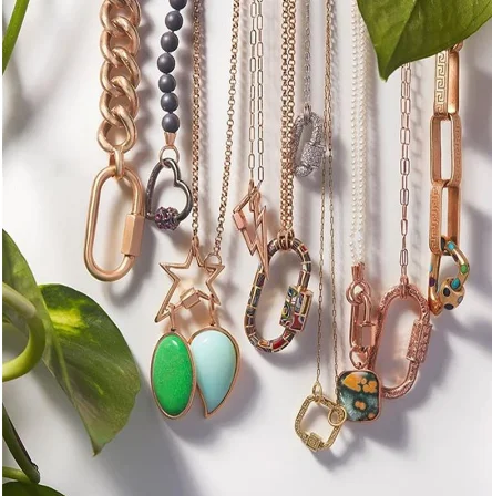 
Copper micro-inlaid jewelry buckle clasps pinch type zircon necklace bracelet link pendant 