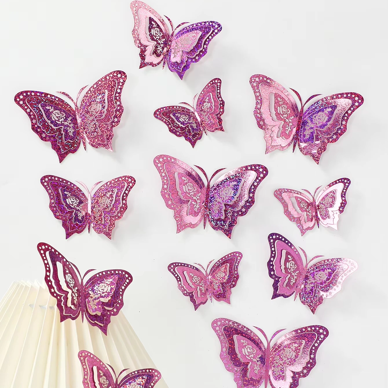 3dfoldbutterfly Наклейка на стену для украшения дома и праздничных товаров товары торта