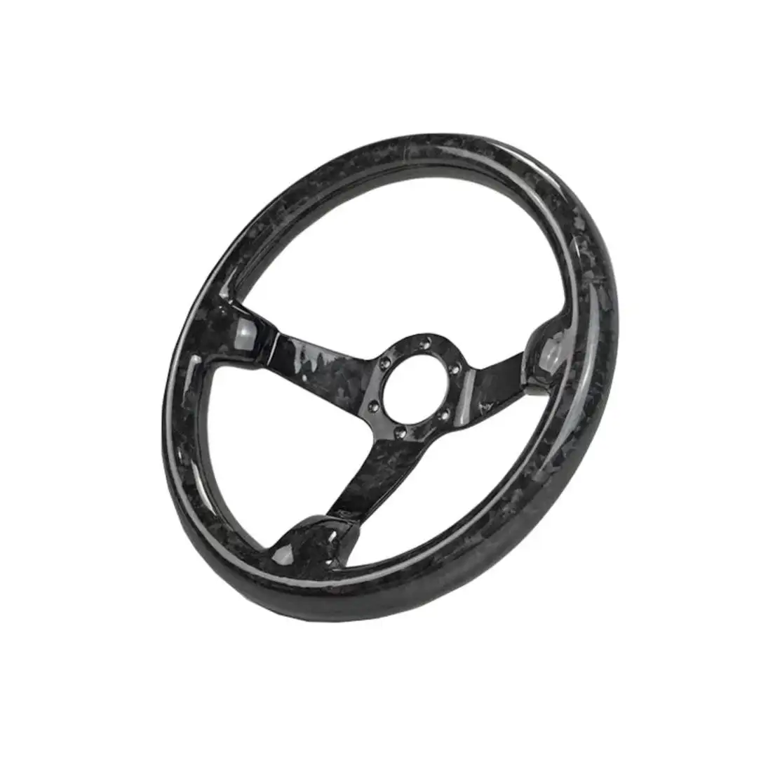 Fashionable Design Forged Glossy Carbon Fiber Racing Car Steering Wheel