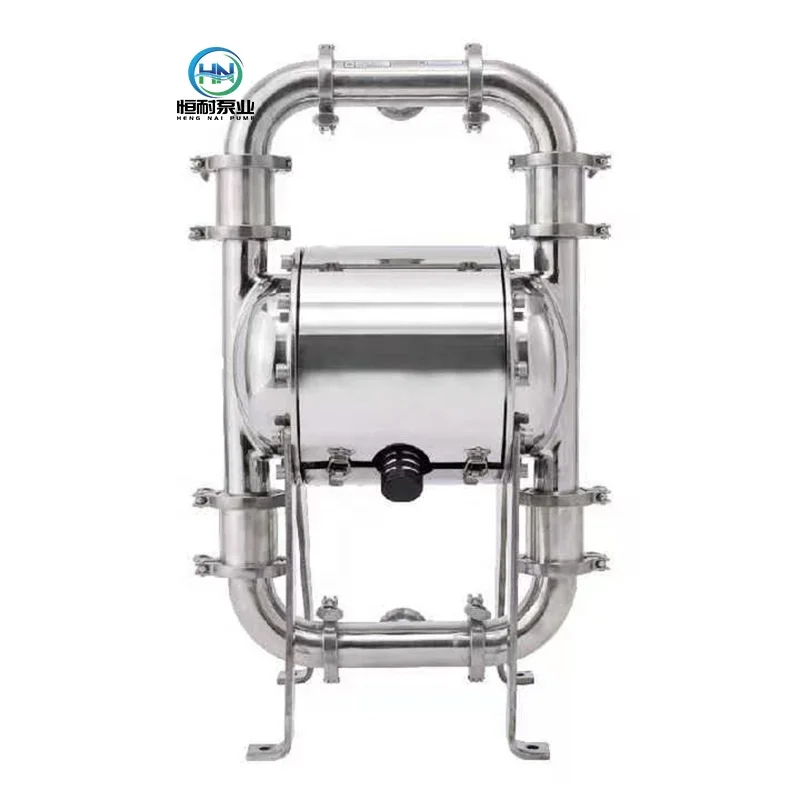 Stainless Steel Sanitary Food Grade Application Air Operated Pneumatic Double Diaphragm Pump