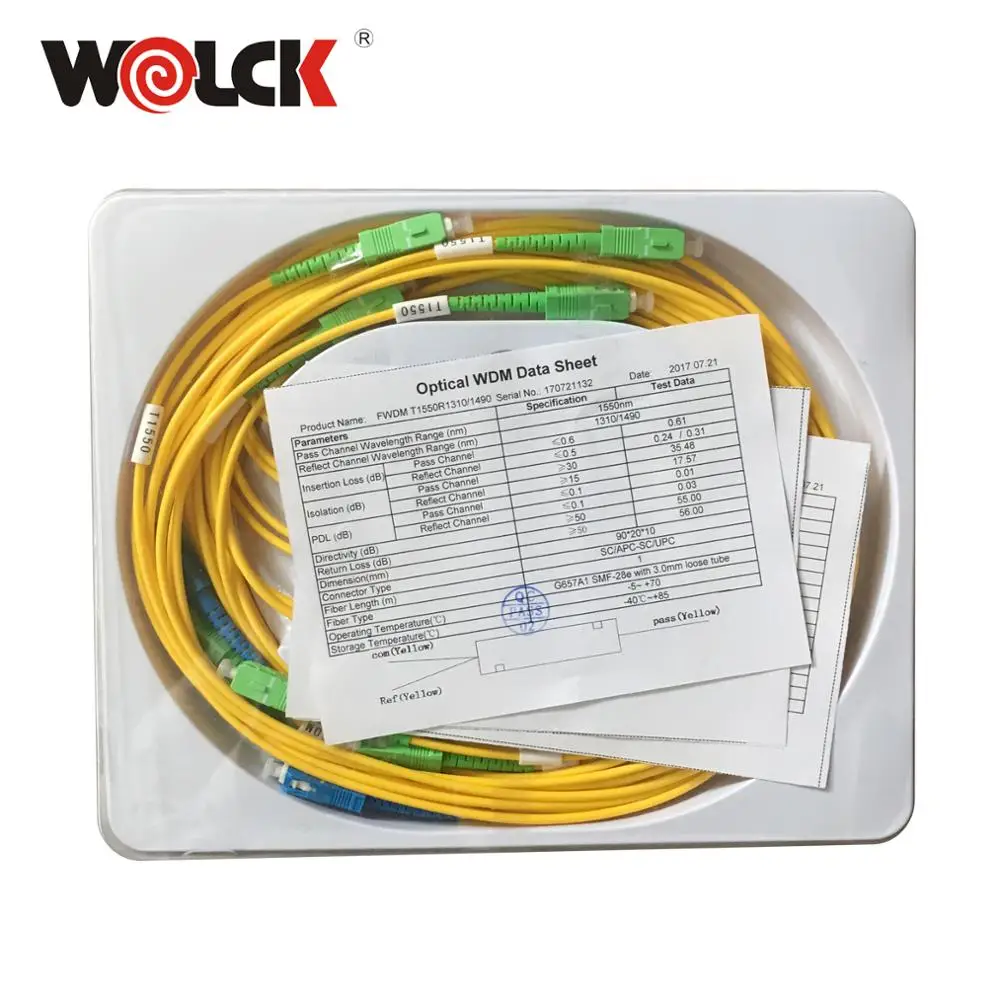 SC UPC FWDM Optical Filter 1310nm 1490nm 1550nm FWDM