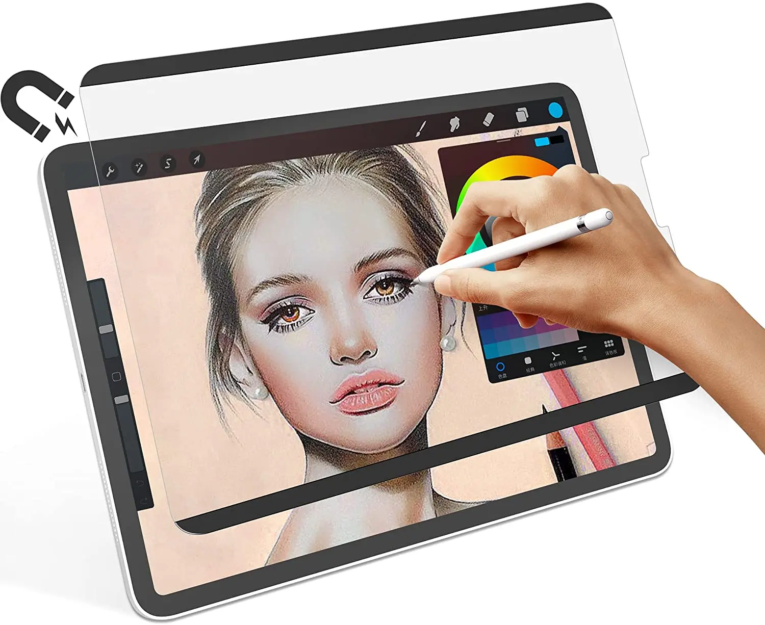 Magnetic paper like screen film paper feel like matte screen protector for ipad pro 10.2 12.9 inch