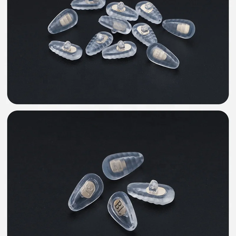 Soft Screw in anti-slip silicone nose pads for optical glasses accessories silicone nose pads