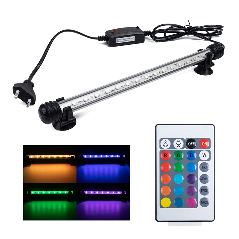imer Wireless Remote Control RGB Blue White Dimmable Fish Tank Water Plant IP68 Waterproof Aquatic Basics led Aquarium Light